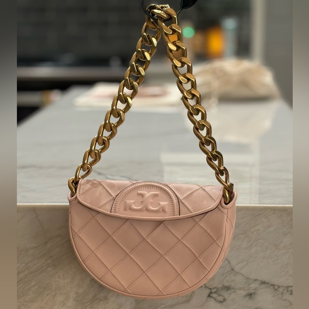 Tory Burch Light Pink Valentines Day Bag PLUS Card Case Same Day Shipping